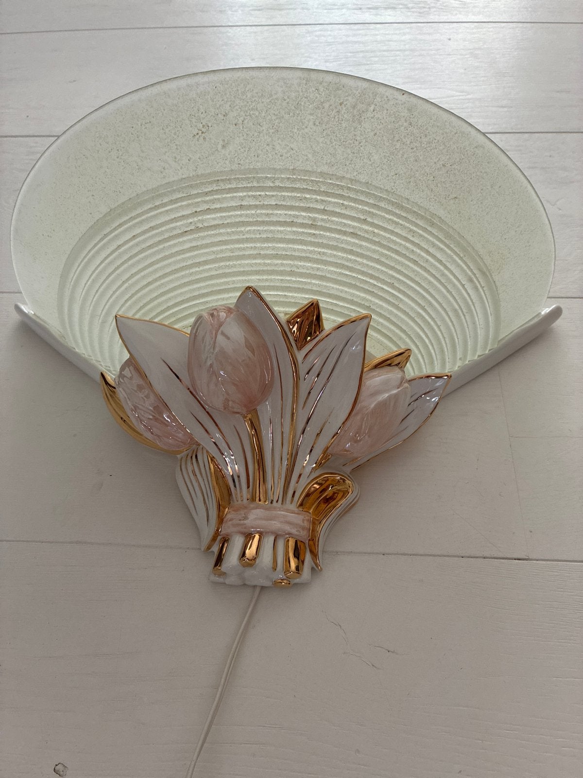 Art Nouveau / Jugendstil  keramiek wandlamp, Ophalen of Verzenden