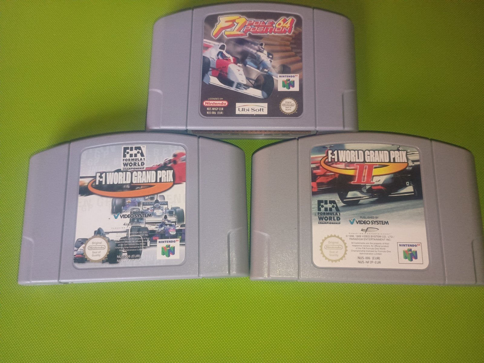 F1 Games Nintendo 64 - F1 World Grand Prix, F1 Pole Position, Spelcomputers en Games, Gebruikt, Racen en Vliegen, 2 spelers, Eén computer