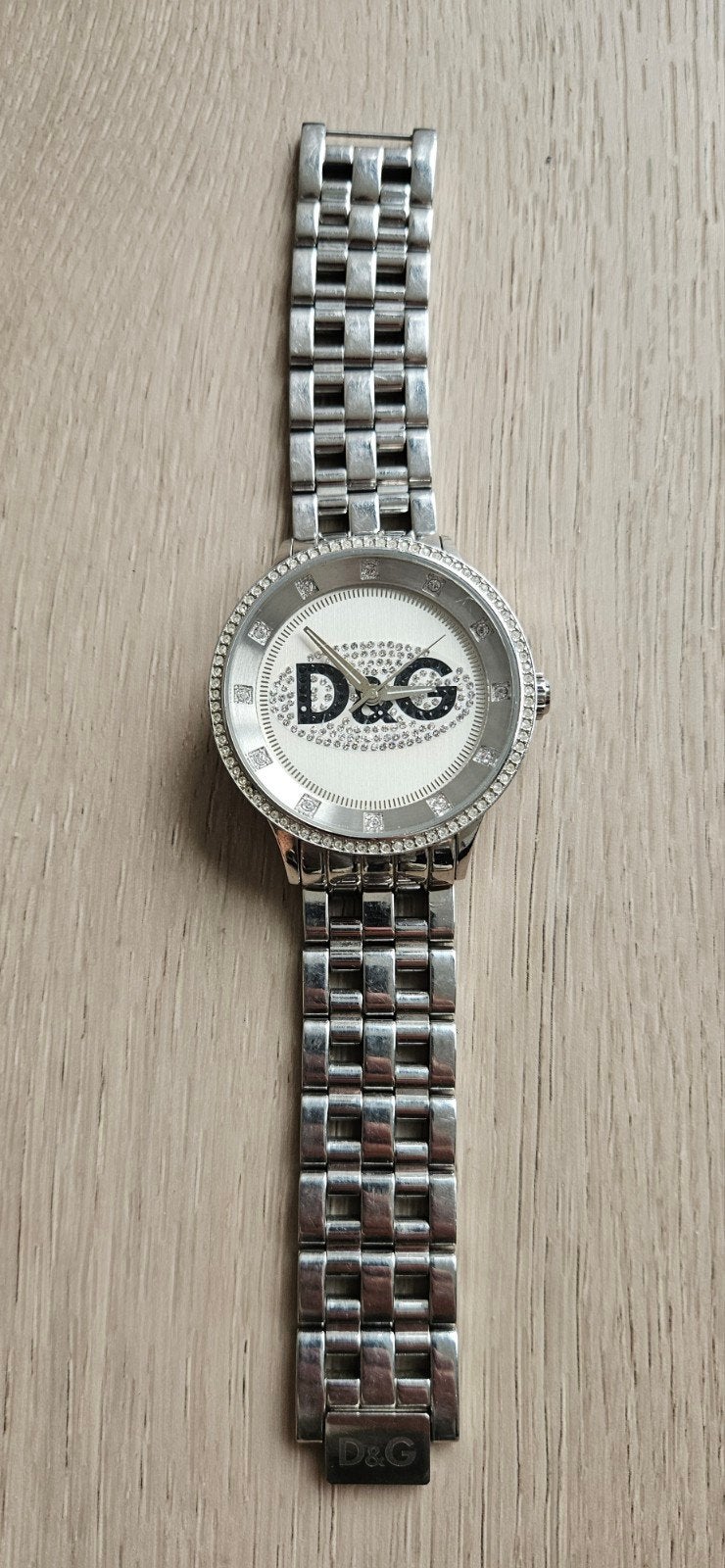 D&G Dolce & Gabbana Dameshorloge met Strass, Polshorloge, Ophalen of Verzenden, Zo goed als nieuw, Dolce & Gabbana
