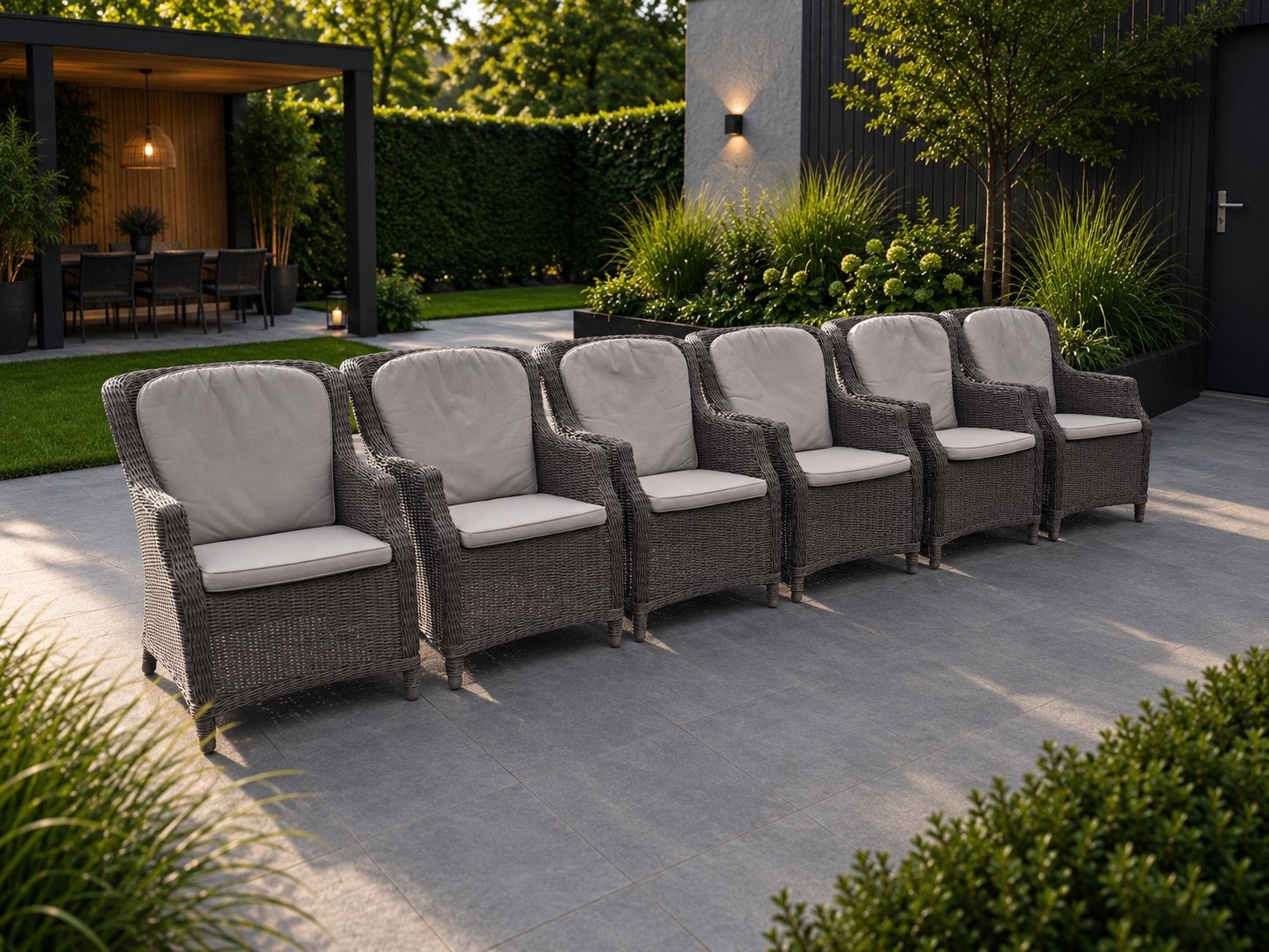 4SO 4 Seasons Outdoor Brighton Tuinstoelen 6x, Ophalen of Verzenden, Zo goed als nieuw, Wicker, Stoel