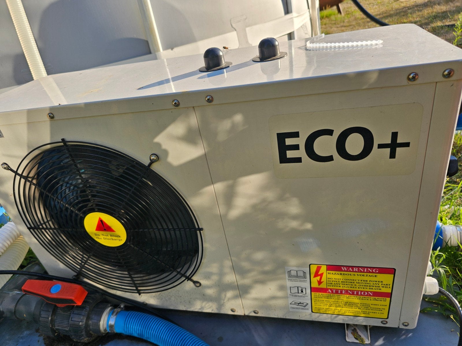 ECO+ Zwembad Warmtepomp - 4.35kW Verw.cap.+filterunit, Ophalen, Gebruikt, Minder dan 80 cm, Minder dan 200 cm