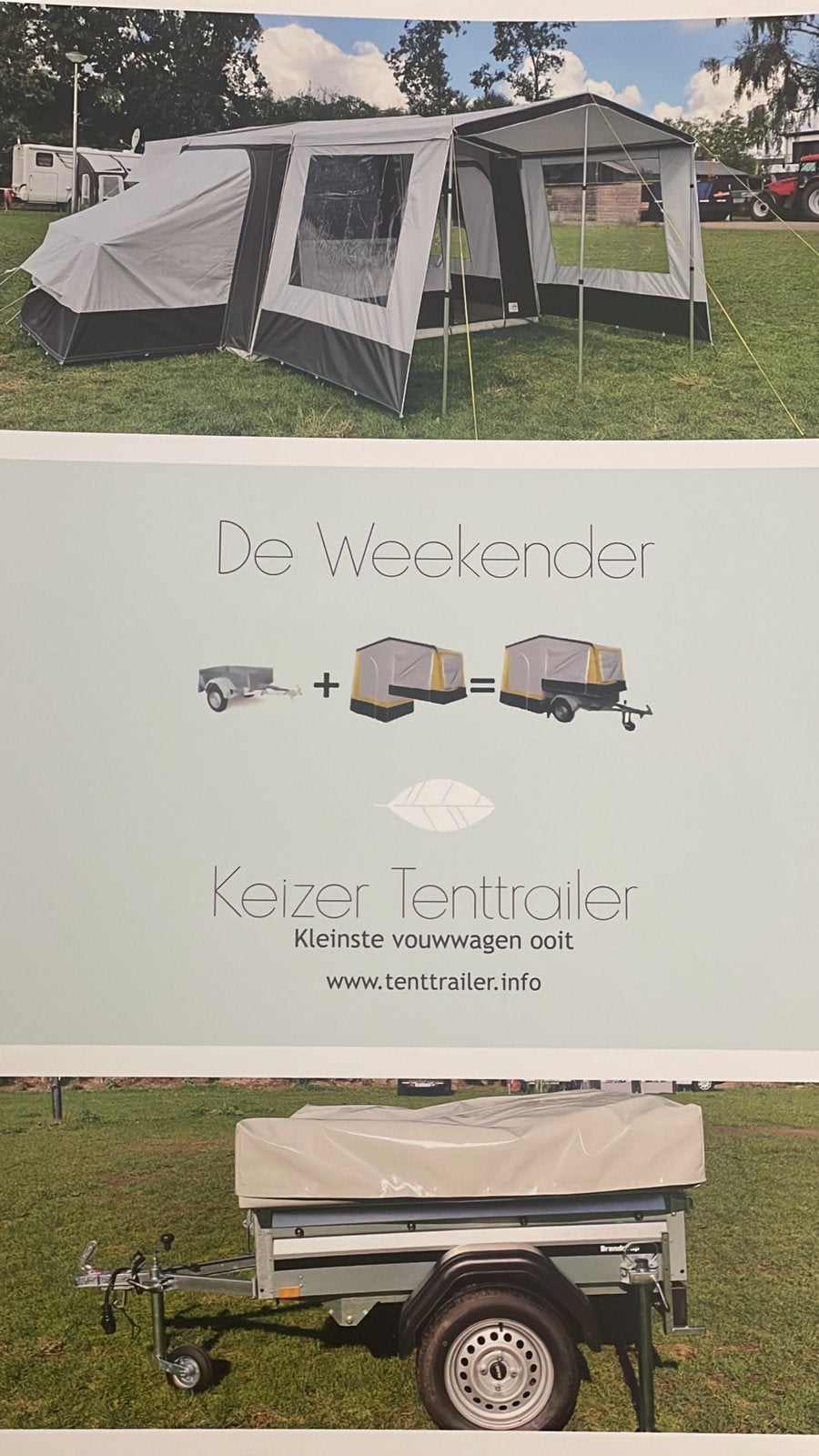 Keizer tenttrailer De Wekender, Ophalen, Tot en met 2, Grijs, Keizer