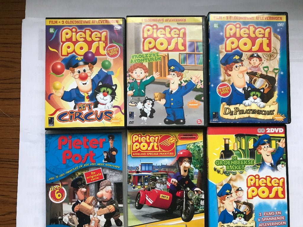 T.K. nog 6 x Pieter Post dvd's Kinder DVD zie actuele lijst