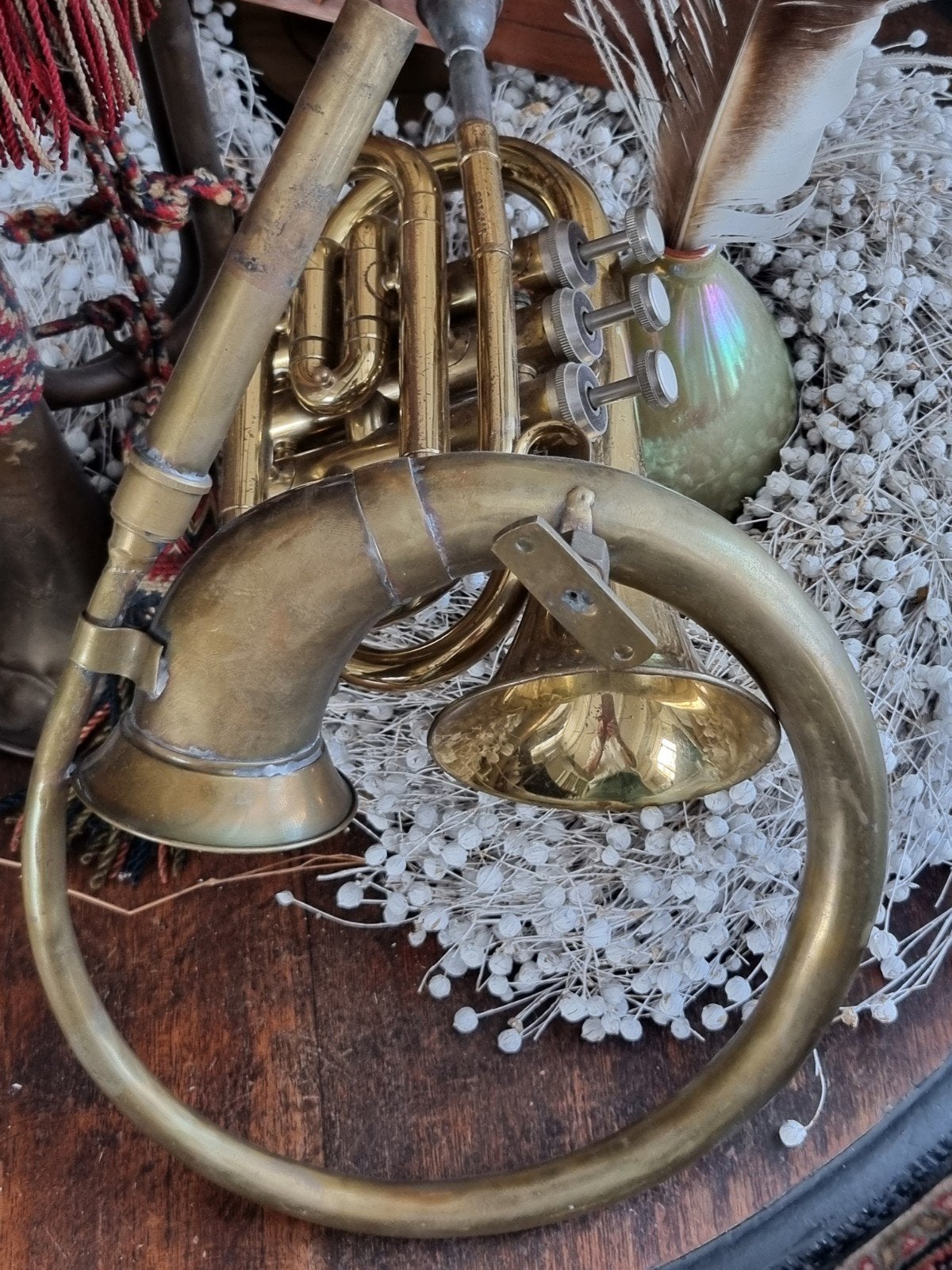 Verzameling Oude muziekinstrumenten, decoratie, Muziek en Instrumenten, Ophalen of Verzenden, Gebruikt