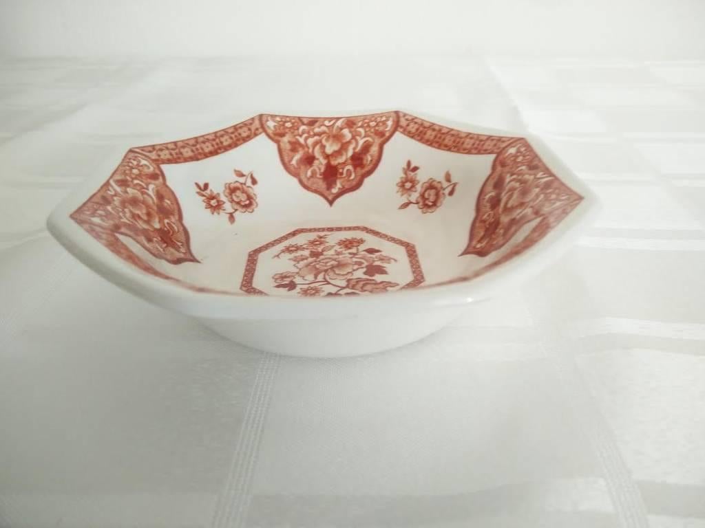 Antiek 8 hoekig schaaltje Royal Staffordshire old pekin, Ophalen of Verzenden