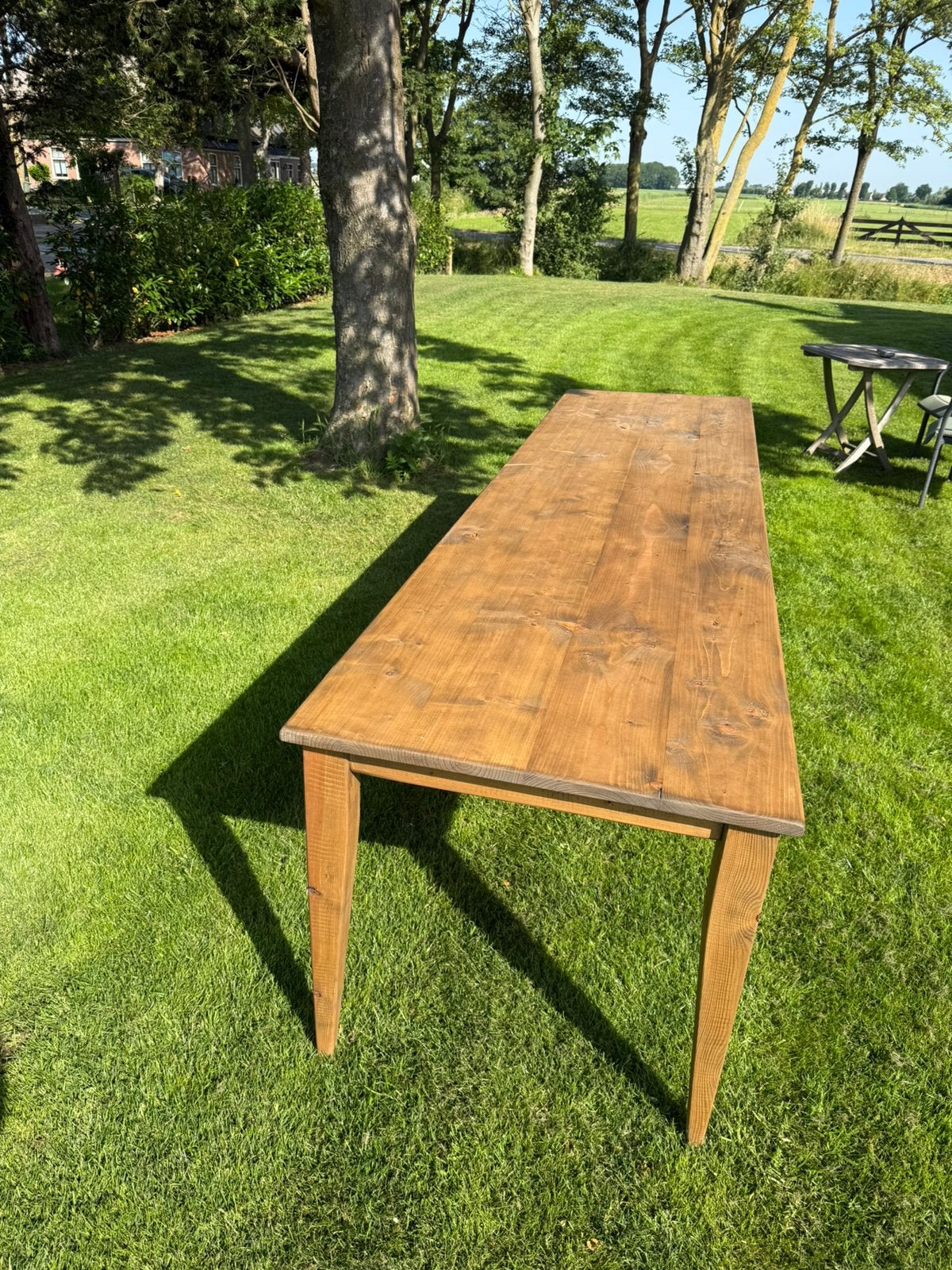 Prachtige lange Franse eettafel, Ophalen, 200 cm of meer, 50 tot 100 cm, Zo goed als nieuw