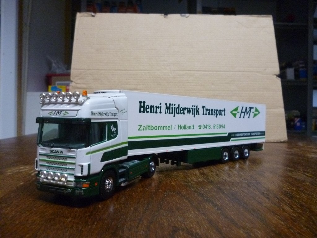 Tekno Scania R4 Henri Mijderwijk, Hobby en Vrije tijd, Modelauto's | 1:50, Ophalen of Verzenden, Nieuw, Bus of Vrachtwagen, Tekno