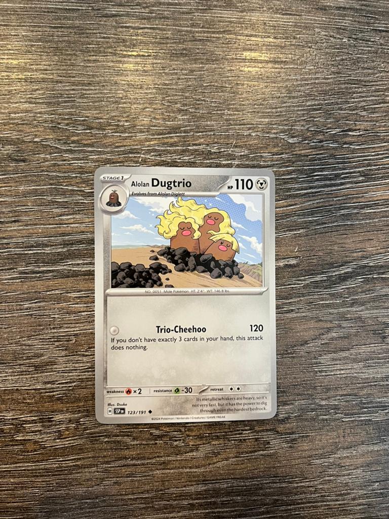 Alolan Dugtrio SSP 123/191, Ophalen of Verzenden, Zo goed als nieuw