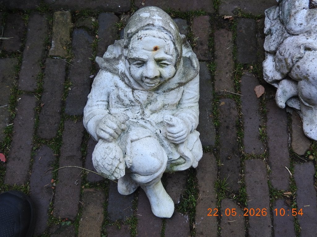 Tuinbeelden 4 stuks, Ophalen, Gebruikt, Beton, Mensenbeeld