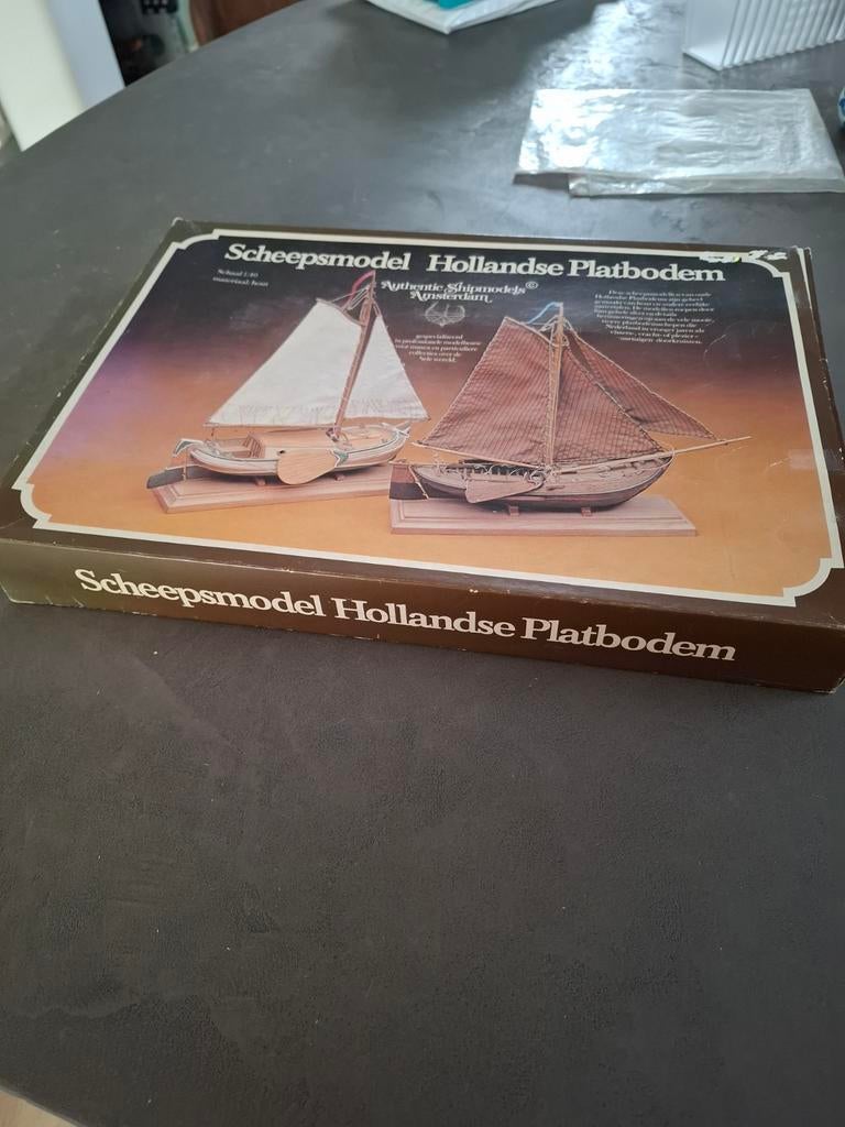 Scheepsmodel Hollandse Platbodem Zuiderzeebotter 1:40, Overige merken, 1:50 of kleiner, Overige typen, Nieuw