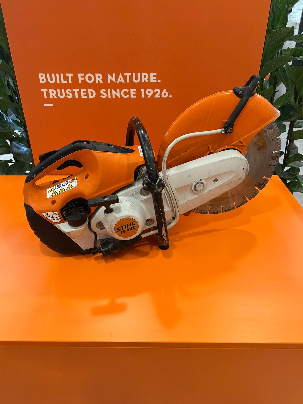 STIHL TS420 benzine bandenzaag, Ophalen of Verzenden, Gebruikt