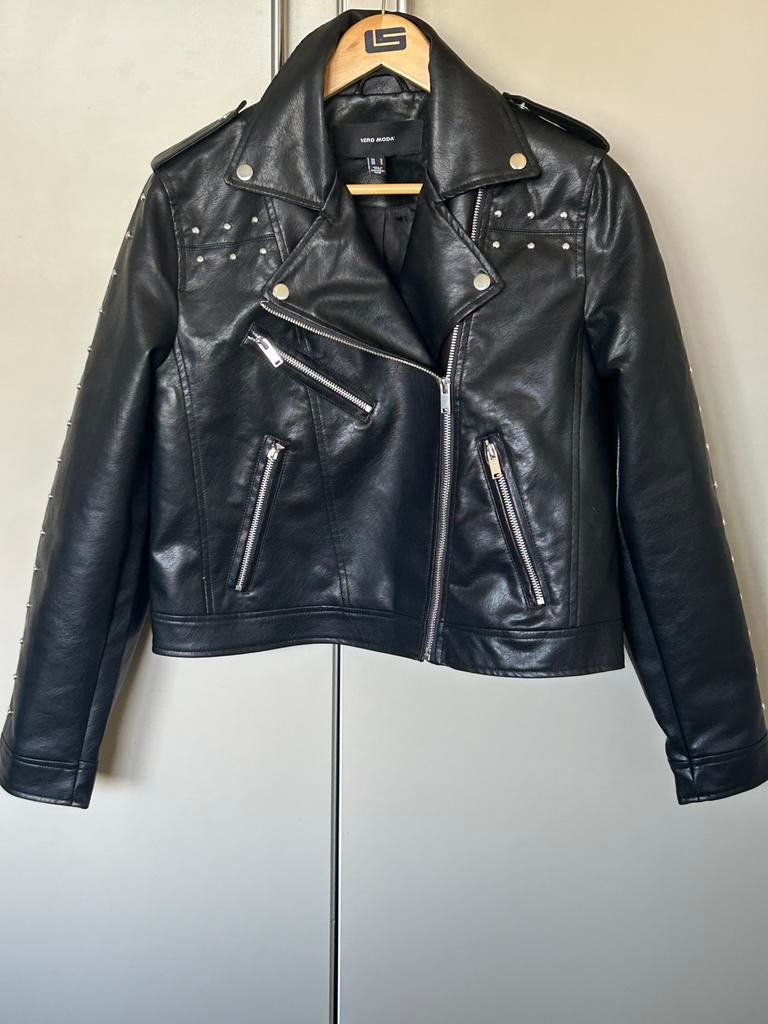 Biker jack maat S, Ophalen of Verzenden, Zo goed als nieuw, Zwart