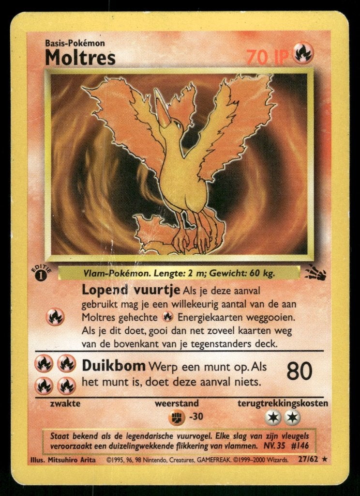 Moltres 27/62 - Fossil (1st edition) (NL) (Fair), Verzenden, Gebruikt