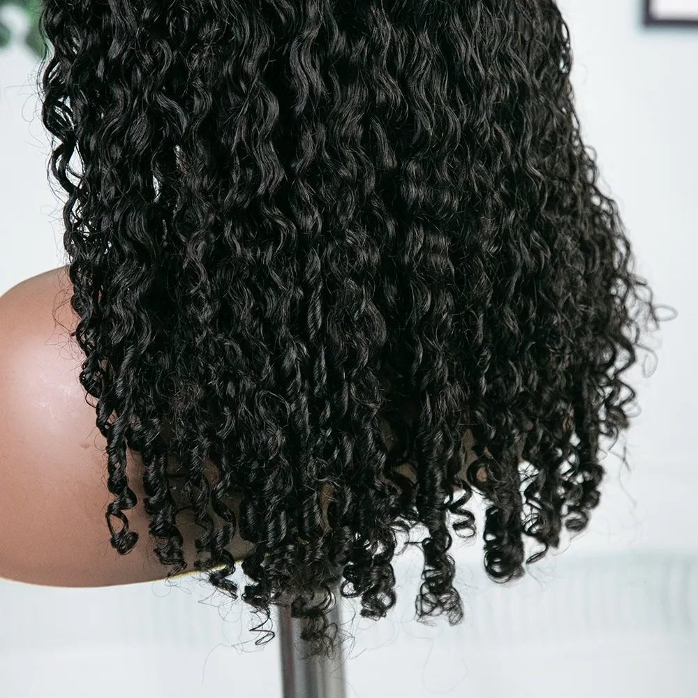 Burmese curly half wig/pruik in 1B, Verzenden, Nieuw, Pruik of Haarverlenging
