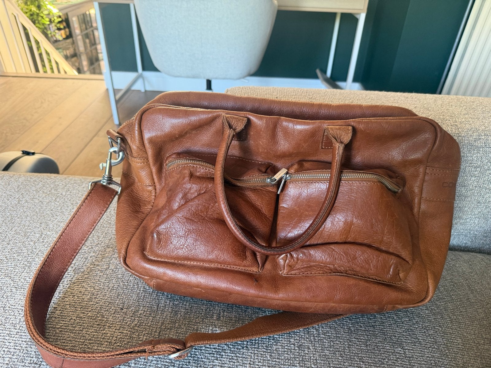 Cowboysbag Leren Laptoptas/Aktetas - Cognac, Ophalen of Verzenden, Gebruikt, Bruin, Overige typen