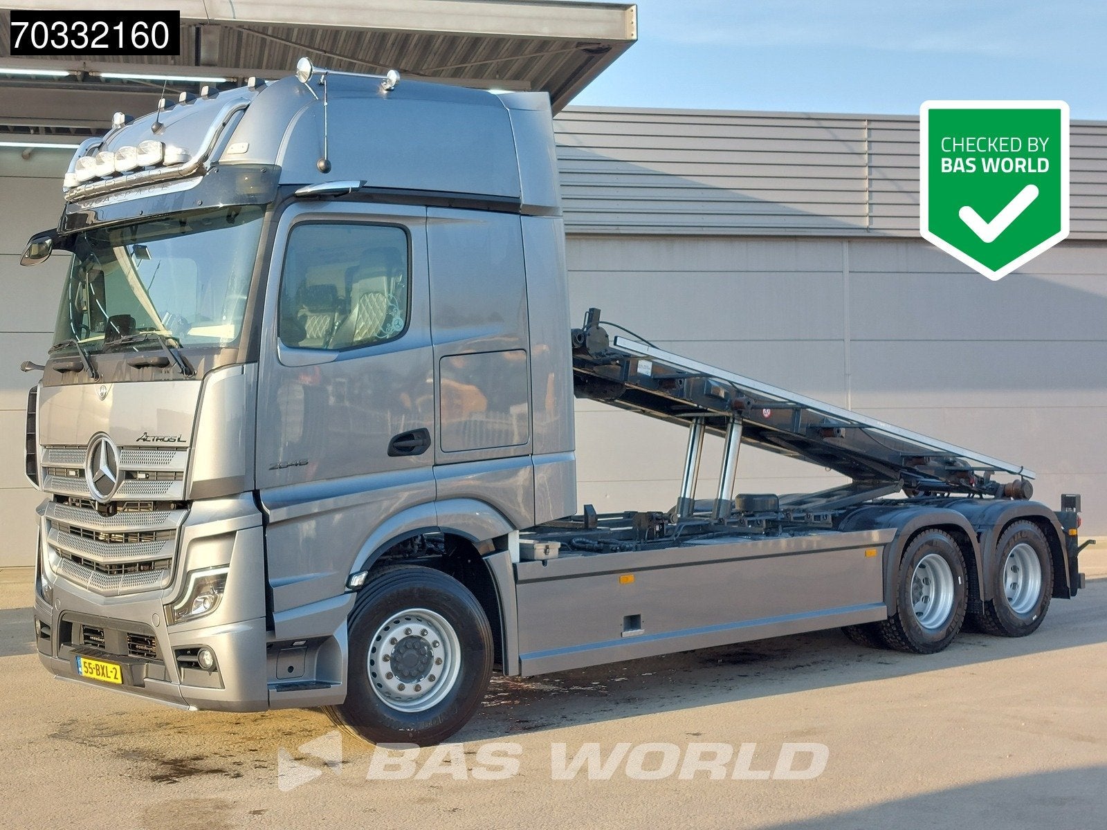 Mercedes Actros L 2848 6X2 HTS 30 tons cable system Lift-Axl, Auto's, Automaat, Achterwielaandrijving, Euro 6, Bedrijf