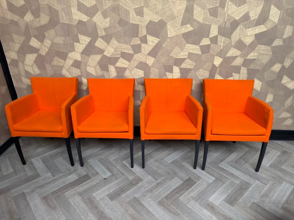 4 montis eetkamerstoelen, Huis en Inrichting, Stoelen, Ophalen of Verzenden, Zo goed als nieuw, Overige kleuren, Stof