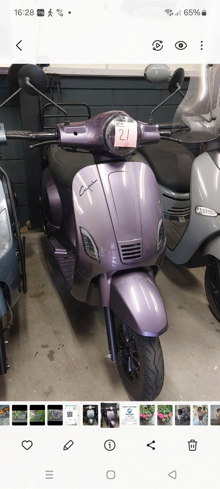 Capri scooter 2 persoons, Fietsen en Brommers, Snorfietsen en Snorscooters, Gebruikt, Benzine, Ophalen, Overige merken