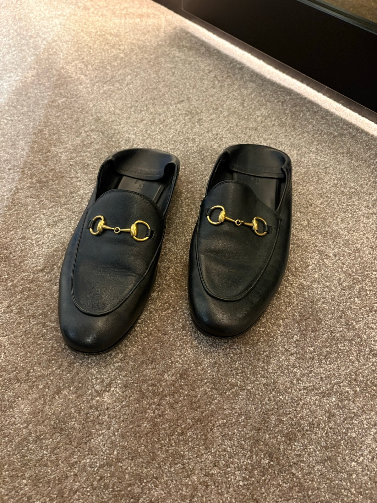 Gucci instappers met paardenbit - Zwart leer, maat 37.5, Kleding | Dames, Schoenen, Ophalen of Verzenden, Gedragen, Zwart, Instappers