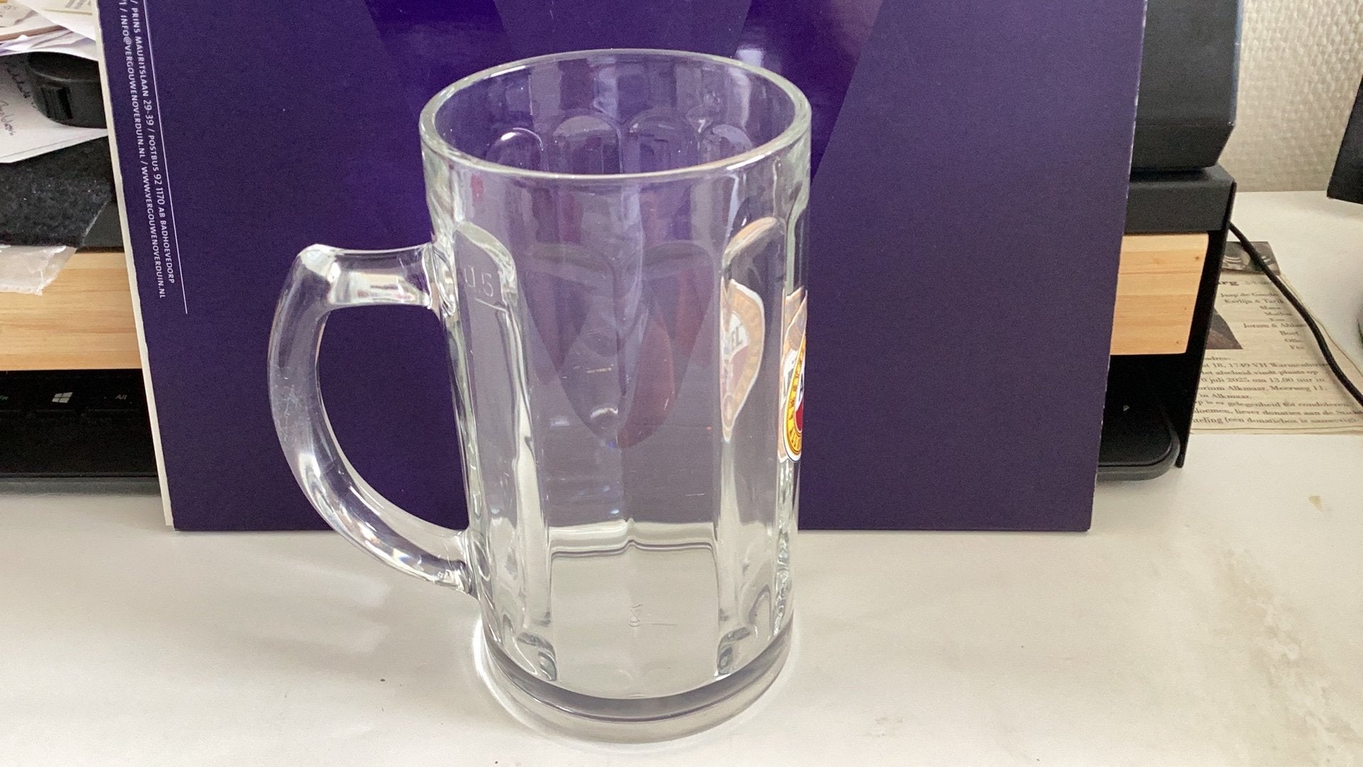 Amstel Bierpul Glas, Ophalen of Verzenden, Zo goed als nieuw, Glas of Glazen, Amstel