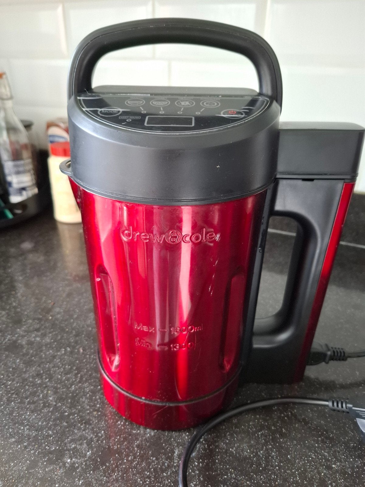 Drew & Cole Soup Chef - Rode Soepmaker, Witgoed en Apparatuur, 1 tot 2 liter, Ophalen, Zo goed als nieuw