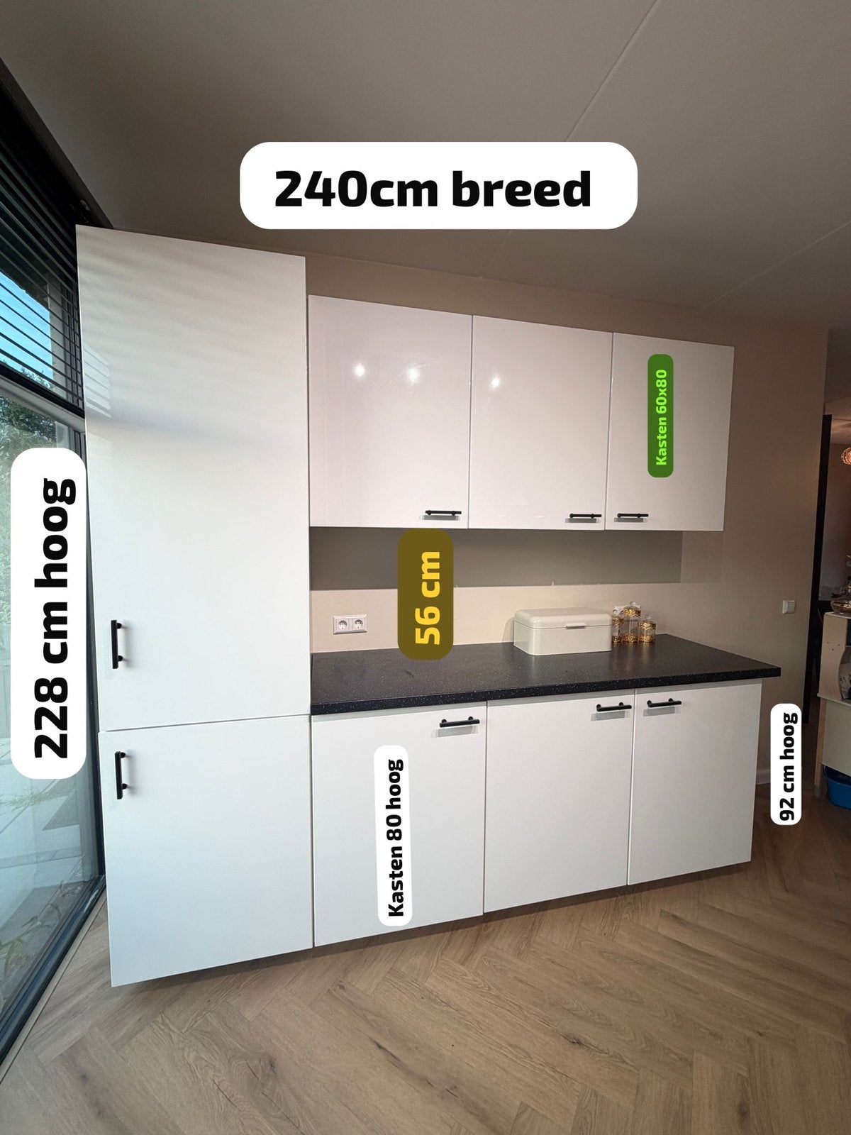 IKEA Keuken inclusief koelkast, moet weg z.g.a.n. (1,5 jaar, Wit, Enkelwandige keuken, Ophalen of Verzenden, Kunststof