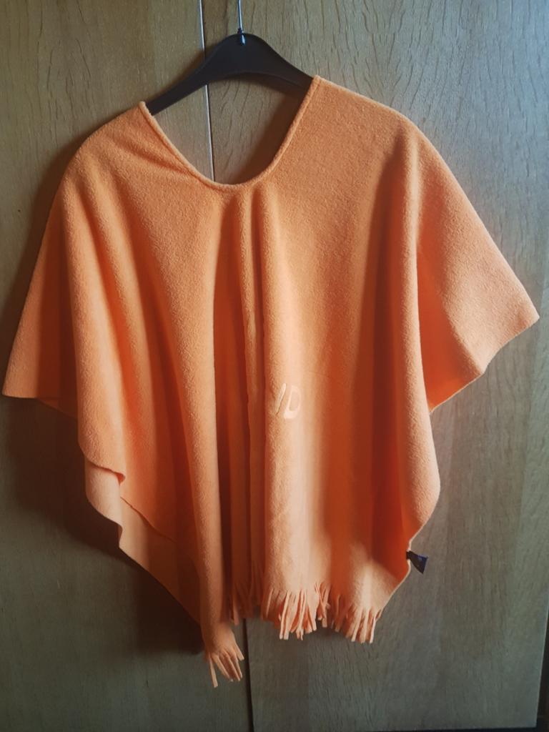 Oranje fleece poncho 'Hup Holland Hup' met Leeuw, Ophalen of Verzenden, Oranje