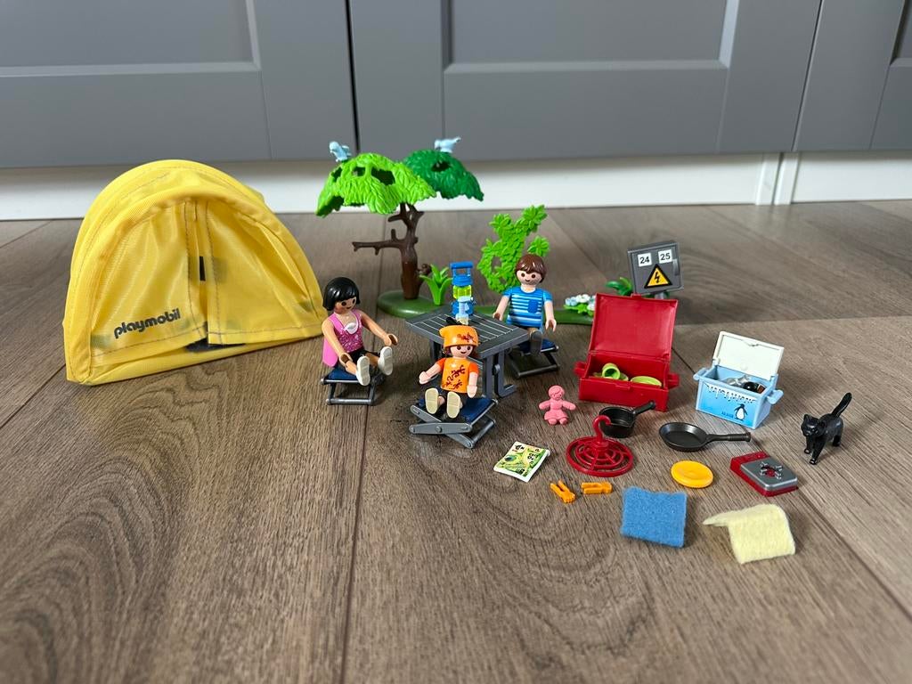 Playmobil Kampeervakantie met tent, 5435, Kinderen en Baby's, Speelgoed | Playmobil, Ophalen of Verzenden, Zo goed als nieuw, Complete set