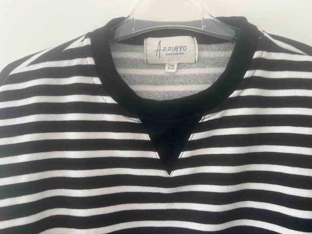Azzurro, super leuke sweater zwart/wit one size., Maat 38/40 (M), Azzurro, Zwart, Nieuw