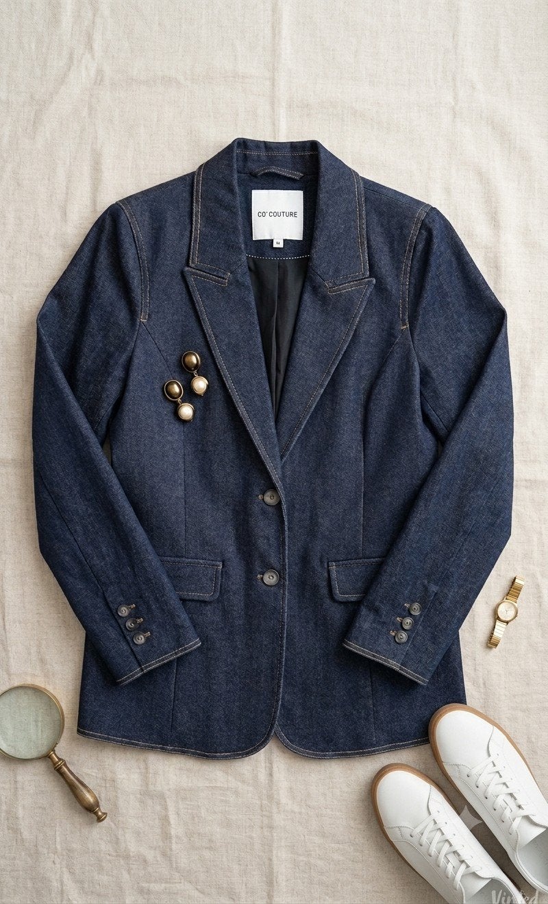 Co'Couture Denim Blazer M, Maat 38/40 (M), Blauw, Nieuw, Ophalen of Verzenden
