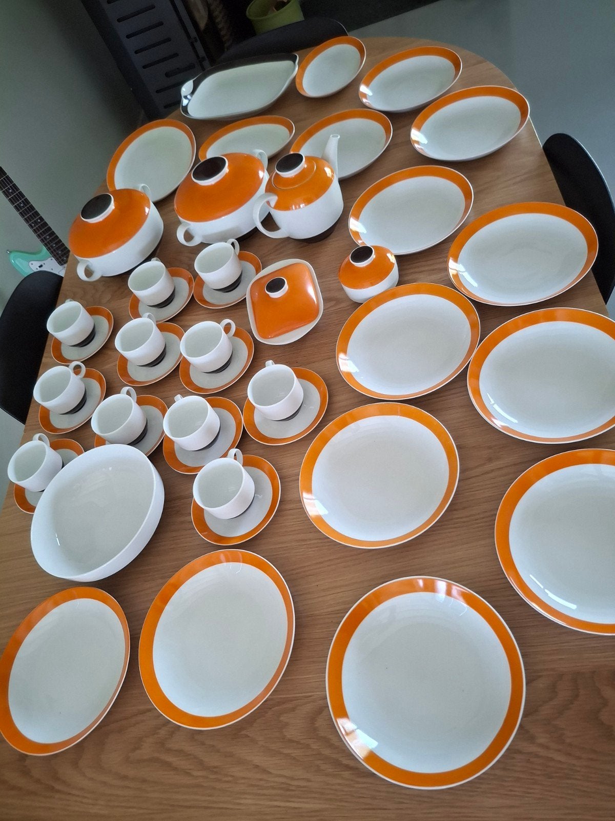 Retro Oranje Eschenbach servies- Vintaga, Ophalen, Zo goed als nieuw, Overige stijlen, Schaal of Schalen