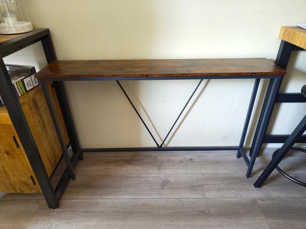 2 stuks Industriële sidetable/console tafel - 120x23x74 cm, Huis en Inrichting, Gebruikt, 100 tot 150 cm, Minder dan 25 cm, Industrieel