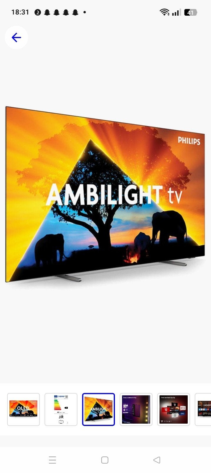 Philips 55OLED759/12.Nieuw Doos geopend door media, Philips, 50 Hz, Nieuw, OLED
