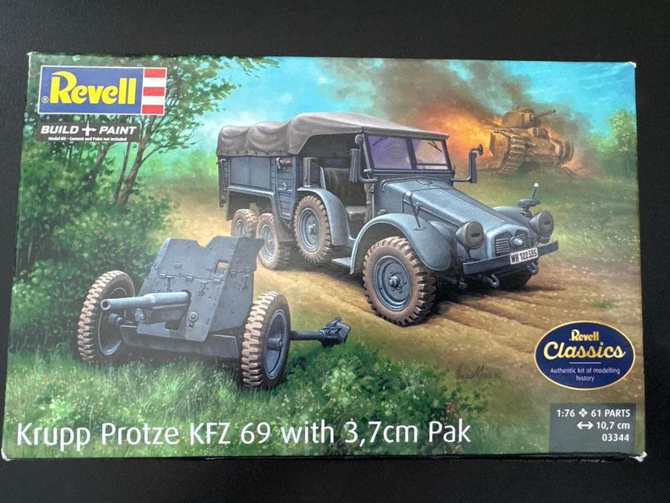 Revell Krupp Protze KFZ.69 met 3,7cm Pak modelbouwkit, Overige typen, Nieuw, Ophalen of Verzenden, 1:32 tot 1:50
