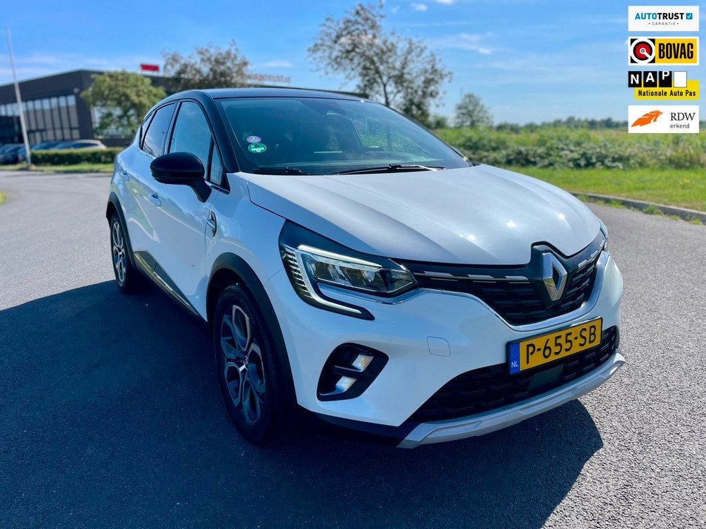 Renault Captur 1.6 E-Tech Plug-in Hybrid 160 Intens Aut, Tre, Auto's, Renault, 77 km/l, Gebruikt, 4 cilinders, Leder en Stof