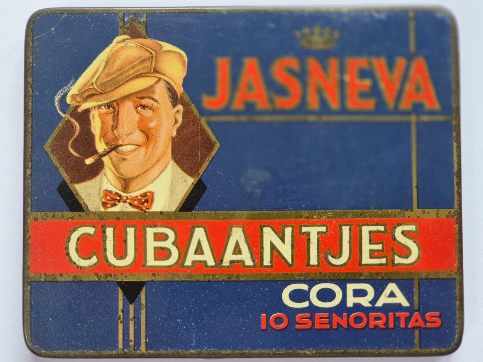 Jasneva Cubaantjes cora sigaren blik, Verzamelen, Blikken, Ophalen of Verzenden, Gebruikt, Overige