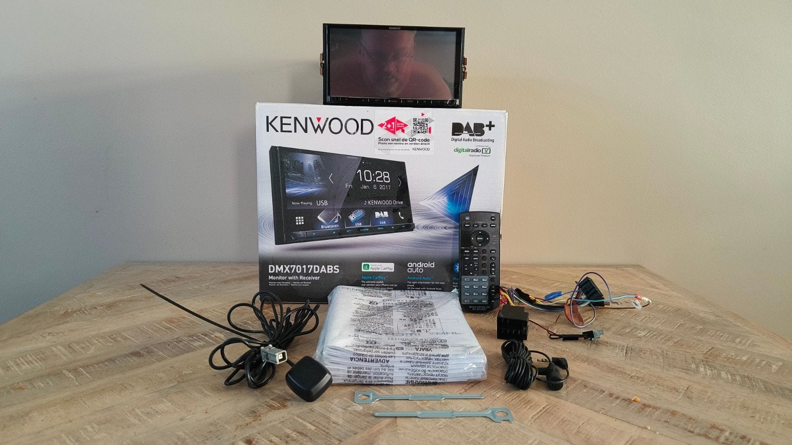 Kenwood DMX7017DABS multimedia receiver., Auto diversen, Ophalen of Verzenden, Zo goed als nieuw