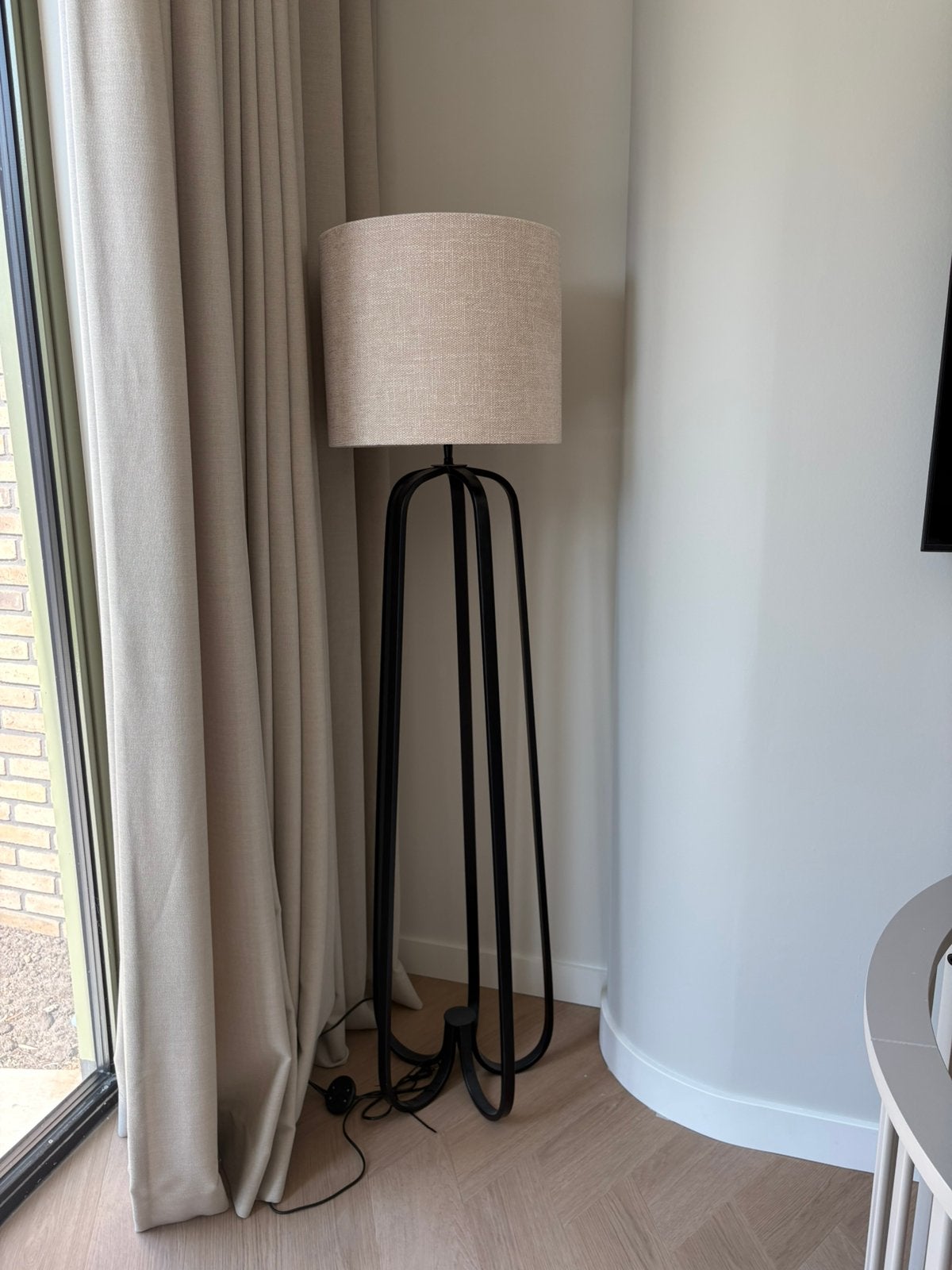 Vloerlamp beige, Ophalen, Zo goed als nieuw, 150 tot 200 cm