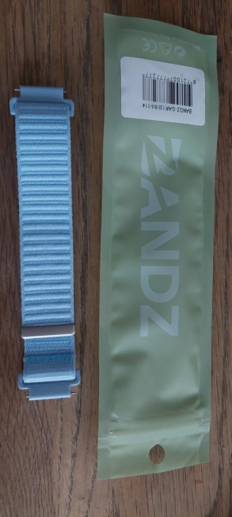 Garmin smartwatch horlogebandjes 18 mm licht blauw en paars, Telecommunicatie, Powerbanks, Ophalen of Verzenden, Nieuw