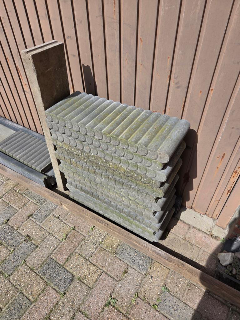 Betonnen palissade bandjes voor tuin of oprit, Ophalen, Gebruikt, Overige typen, Minder dan 5 m²