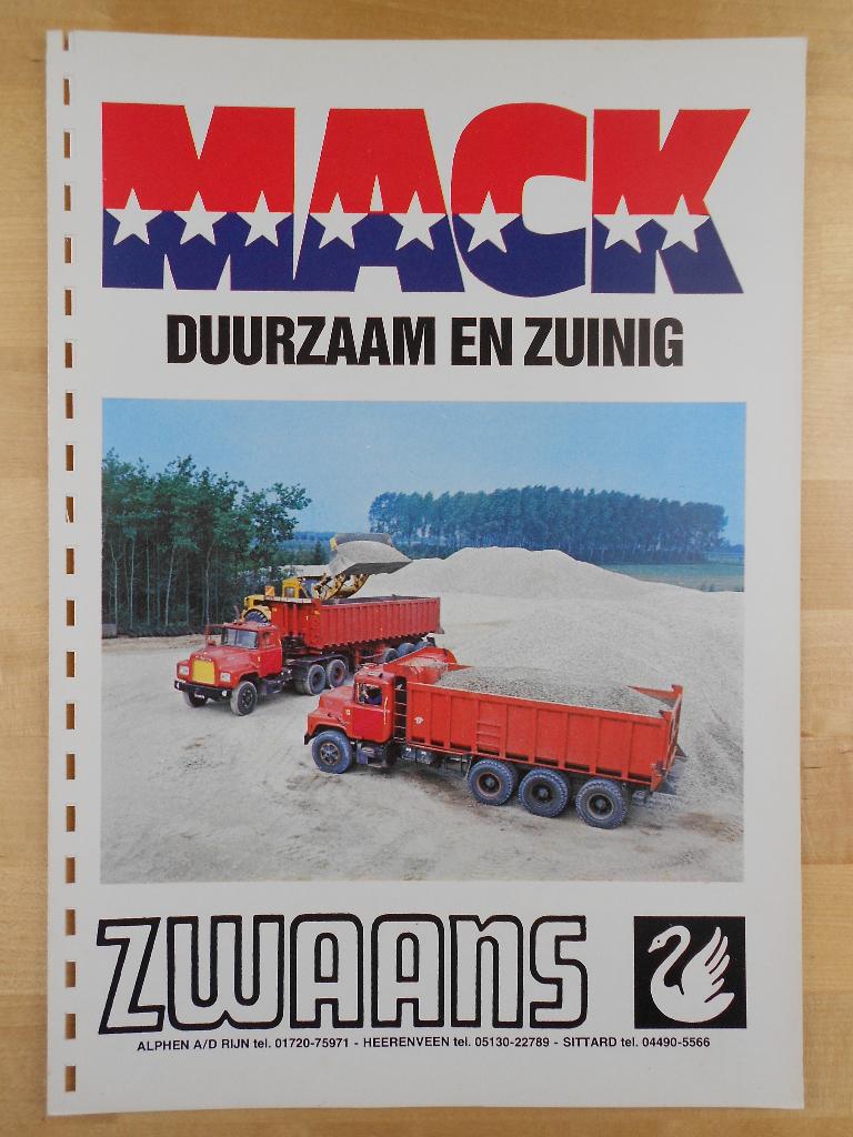 Mack DM Brochure 1976 – DM 600S / DM 800SX, Mack, Ophalen of Verzenden, Zo goed als nieuw, Overige merken