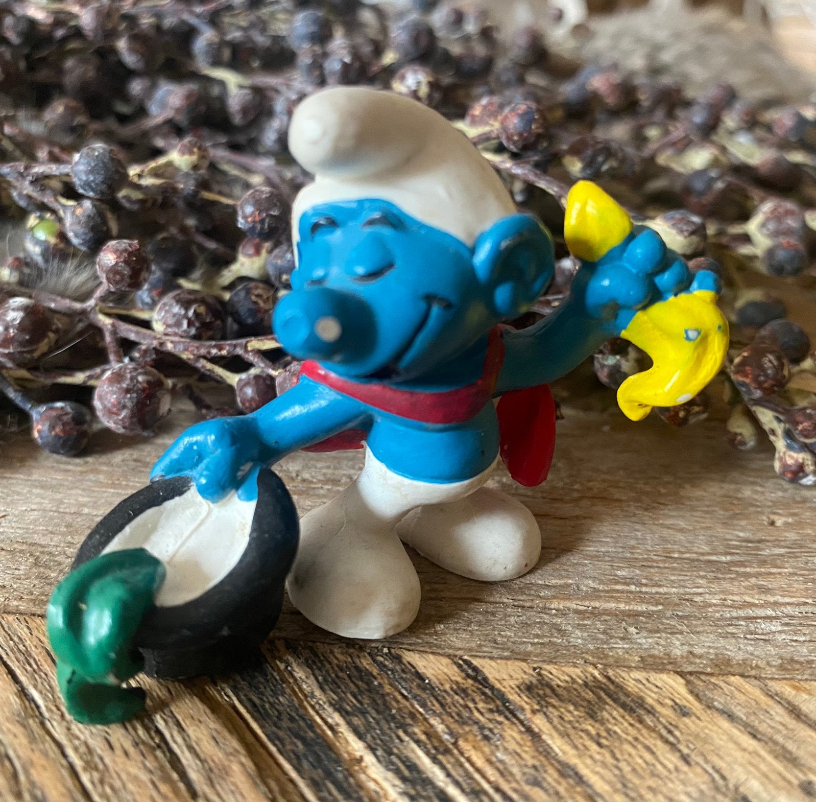 Goochelaar Smurf (‘79).Schleich/W. Berrie.Hong Kong Variant, Ophalen of Verzenden, Zo goed als nieuw