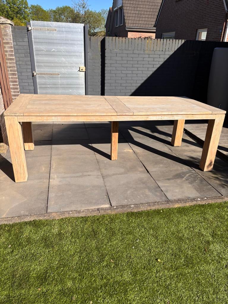 LIFE Teakhouten Tuintafel 240x100 cm, Tuin en Terras, Ophalen, Gebruikt, Rechthoekig, Teakhout
