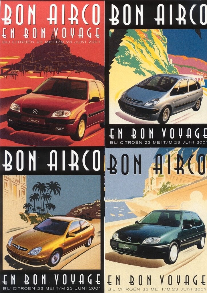 4x actiekaart Citroen Saxo met Arco / 4 modellen voor € 2,50, Ophalen, Nieuw, Auto's
