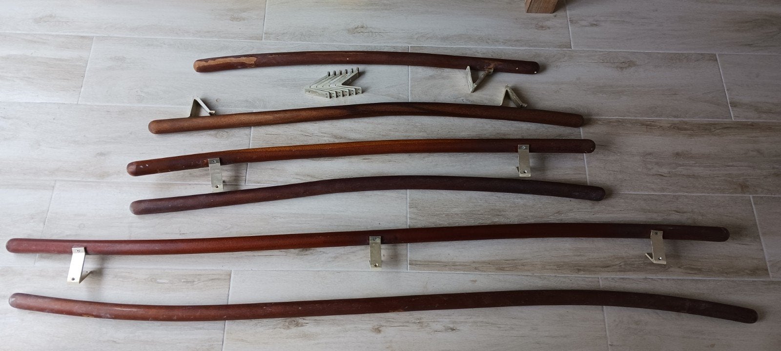 Trapleuning met muurbeugels, Doe-het-zelf en Verbouw, Ophalen, Gebruikt, Minder dan 2 meter