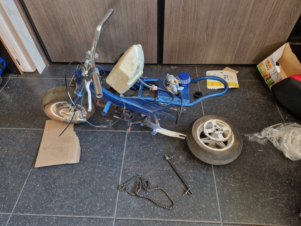 minibike opknapper, Fietsen en Brommers, Minibikes, Midibikes en Pitbikes, Gebruikt, Overige typen, Schijfrem, Ophalen