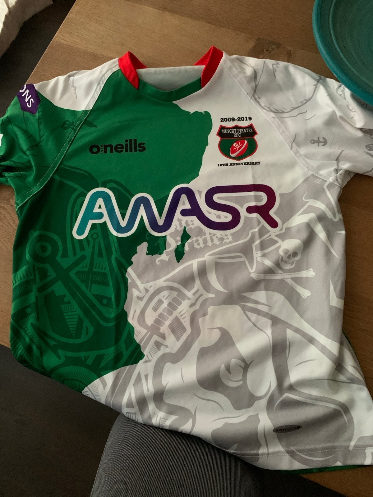 O'Neills Muscat Pirates RFC Rugby Shirt - Maat XS, Ophalen of Verzenden, Zo goed als nieuw, Maat 46 (S) of kleiner, Groen