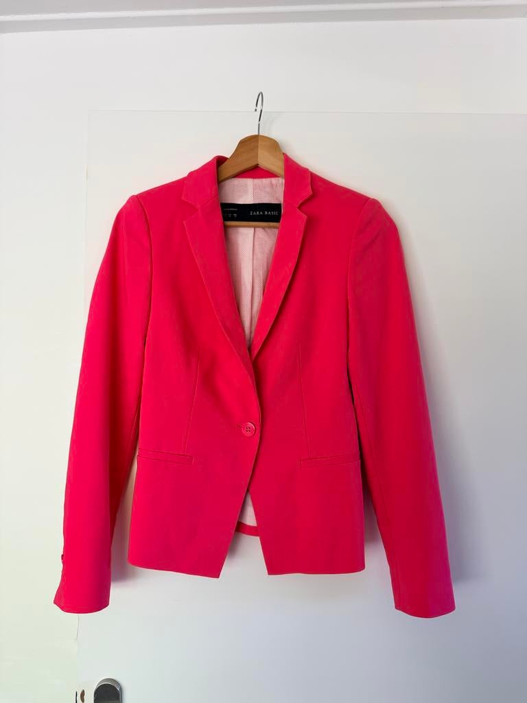 Zara blazer maat XS - Felroze, Ophalen of Verzenden, Jasje, Roze, Maat 34 (XS) of kleiner