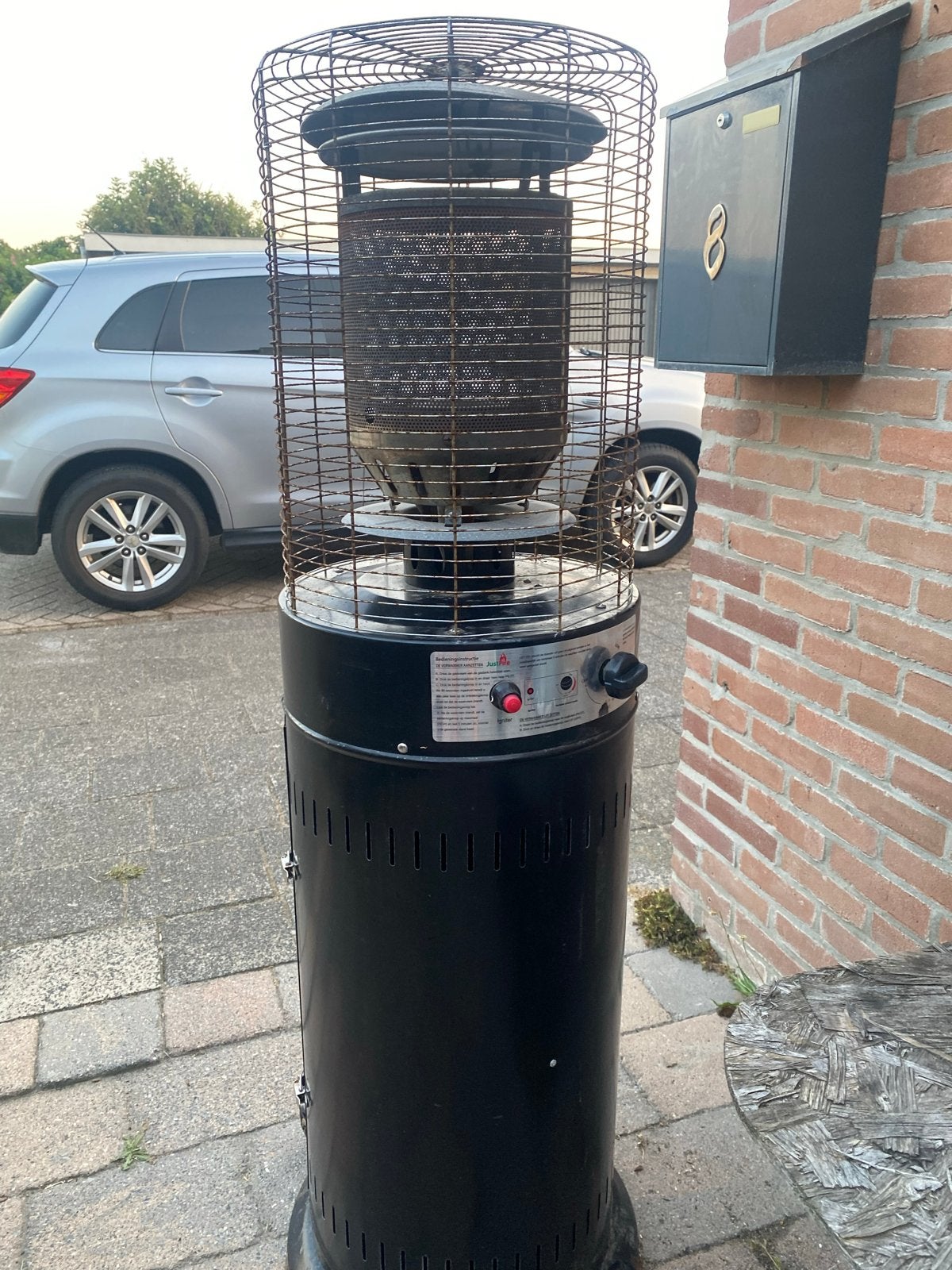 Terrasverwarmer op gas - Justfire, Ophalen of Verzenden, Gebruikt, Gas, Vloer