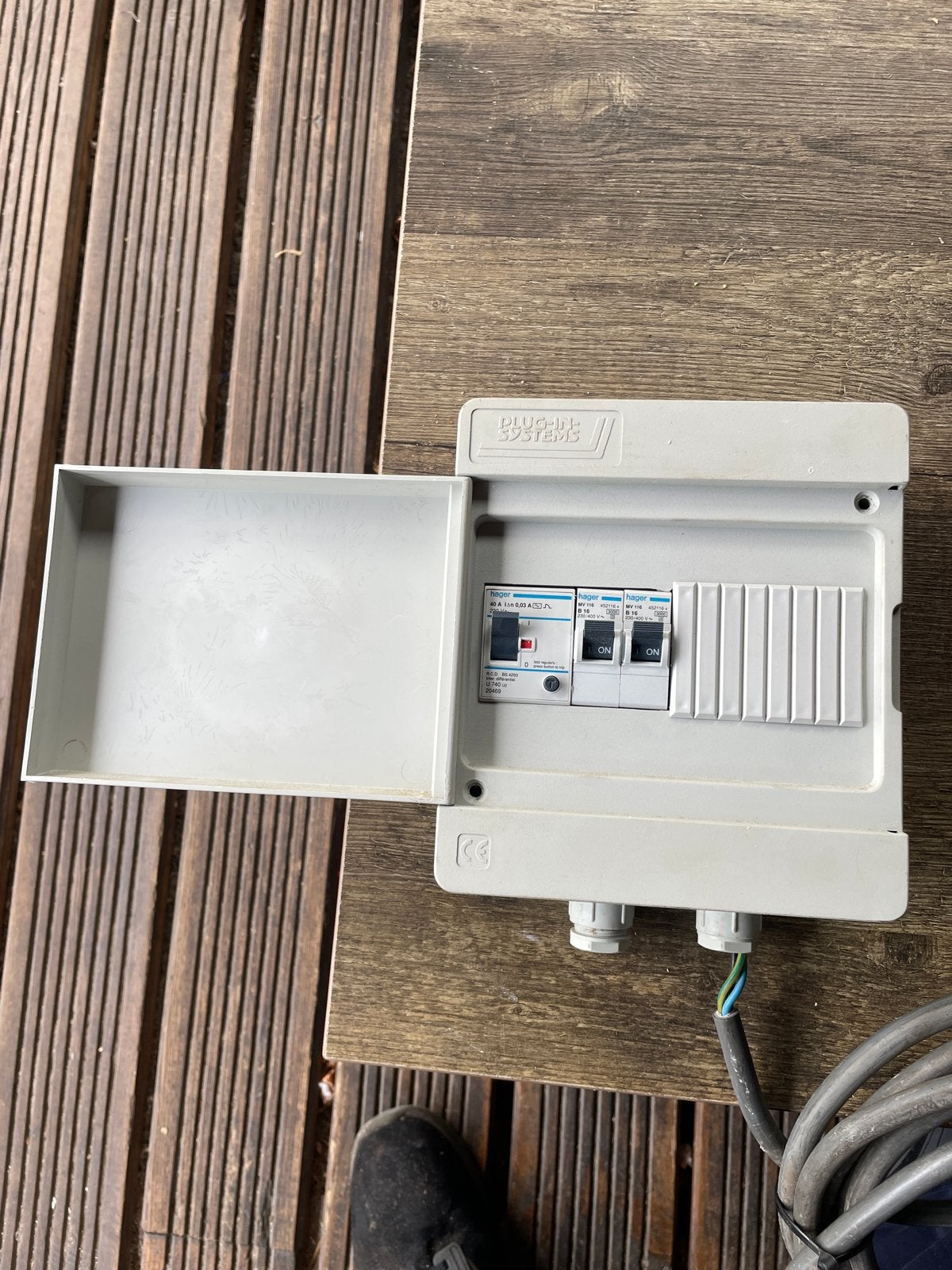 Hager Groepenkast met aardlekschakelaar en installatieautoma, Ophalen of Verzenden, Gebruikt, Hager, Groepenkast